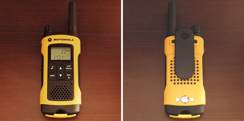 Motorola TLKR T80 Extreme 2-Way radios - Back  Front
